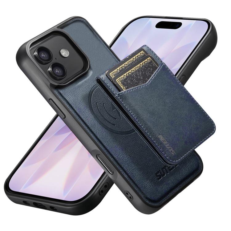 Suteni G5S5 2-in-1 Magnetic Detachable Bottle Opener Card Bag Cow Leather Back Phone Case, For iPhone 17 Pro Max, For iPhone 17 Pro, For iPhone 17, For iPhone Air, For iPhone 16 Pro Max, For iPhone 16 Pro, For iPhone 16 Plus, For iPhone 16