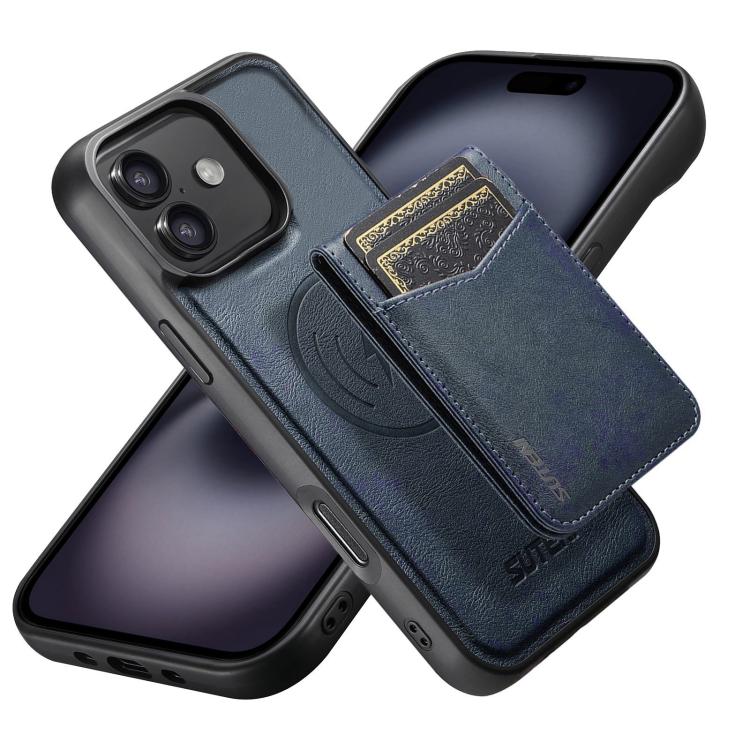Suteni G5S5 2-in-1 Magnetic Detachable Bottle Opener Card Bag Cow Leather Back Phone Case, For iPhone 17 Pro Max, For iPhone 17 Pro, For iPhone 17, For iPhone Air, For iPhone 16 Pro Max, For iPhone 16 Pro, For iPhone 16 Plus, For iPhone 16