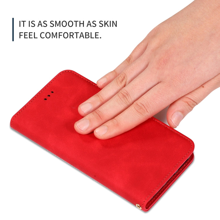 Retro Skin Feel Business Magnetic Horizontal Flip Leather Case for Galaxy A60 / M40, Red, Dark Gray, Navy Blue, Army Green, Brown