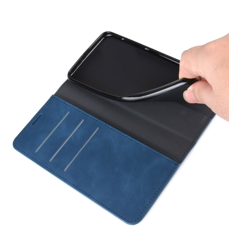Retro-skin Business Magnetic Suction Leather Case with Purse-Bracket-Chuck For Galaxy A30, For Galaxy A30