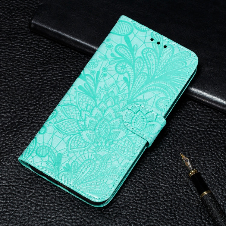 For Galaxy A10S Lace Flower Embossing Pattern Horizontal Flip Leather Case , with Holder & Card Slots & Wallet & Photo Frame & Lanyard, For Galaxy A10S