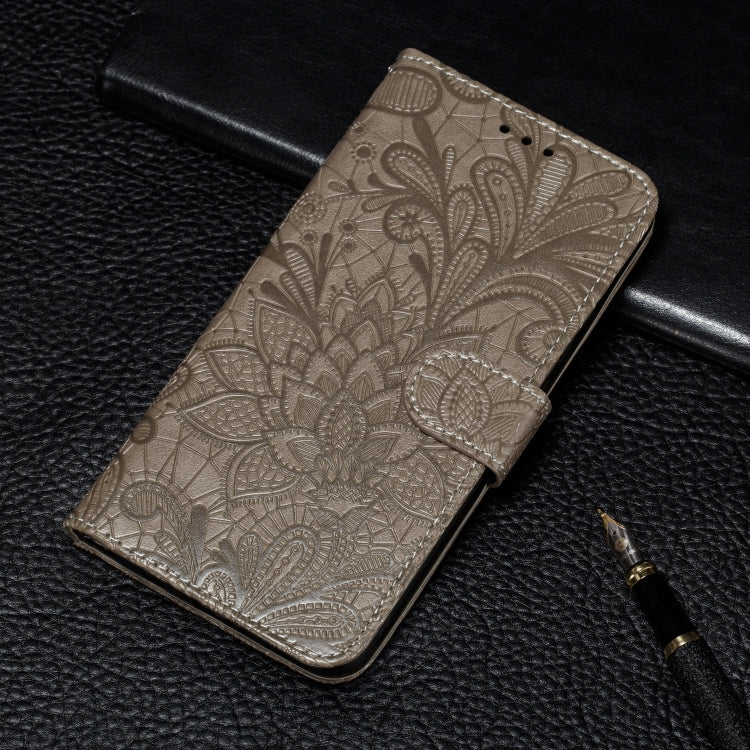 For Galaxy A10S Lace Flower Embossing Pattern Horizontal Flip Leather Case , with Holder & Card Slots & Wallet & Photo Frame & Lanyard, For Galaxy A10S