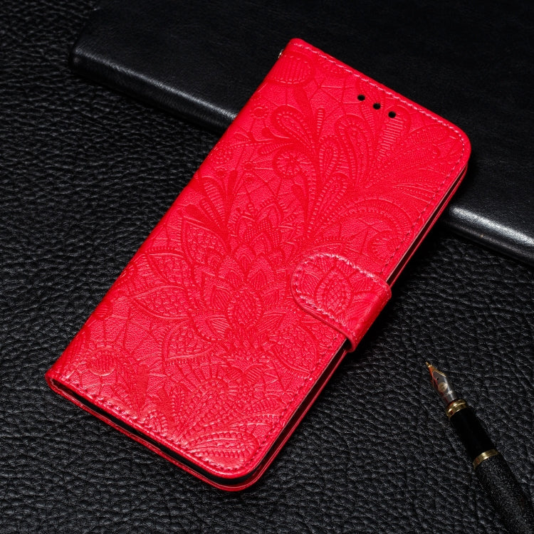 For Galaxy A10S Lace Flower Embossing Pattern Horizontal Flip Leather Case , with Holder & Card Slots & Wallet & Photo Frame & Lanyard, For Galaxy A10S