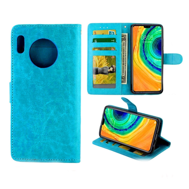 Crazy Horse Texture Horizontal Flip Leather Case with Holder & Card Slots & Wallet & Photo Frame, For Huawei Mate 30