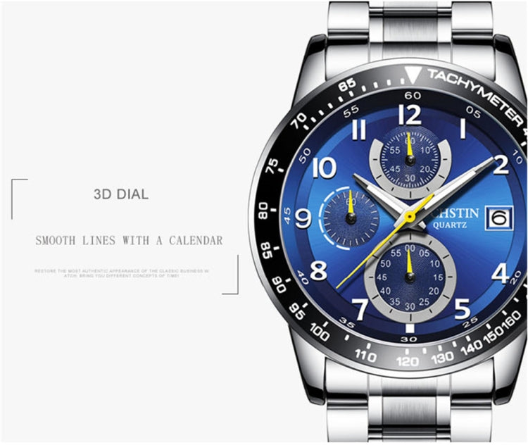 OCHSTIN   6112 Men Multi  Function Watch Fashion Sports Business Calendar Luminous Men Watch Quartz Watch Steel Watch