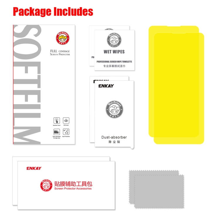 2 PCS ENKAY Hat-Prince 0.1mm 3D Full Screen Protector Explosion-proof Hydrogel Film, For OnePlus 8, For One Plus 8 Pro, For Huawei P40 Pro, For Huawei P40, For Xiaomi MI 10 / MI 10 Pro