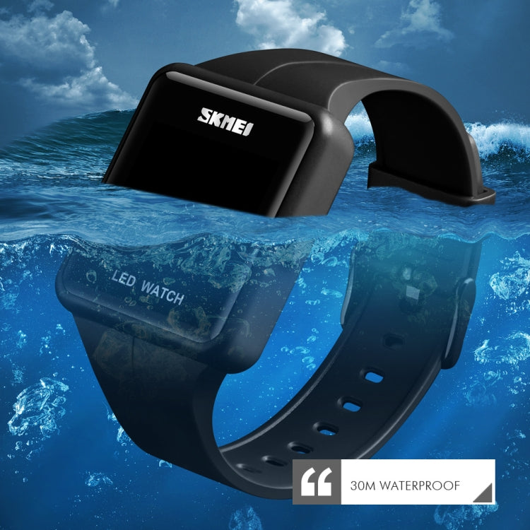 SKMEI 1541 Fashion Led Watch Square Couple Model Waterproof Electronic Watch Silicone Watch