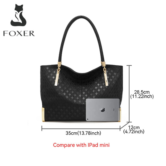 FOXER Women's Zip-Top Tote Handbag – Multiple Styles