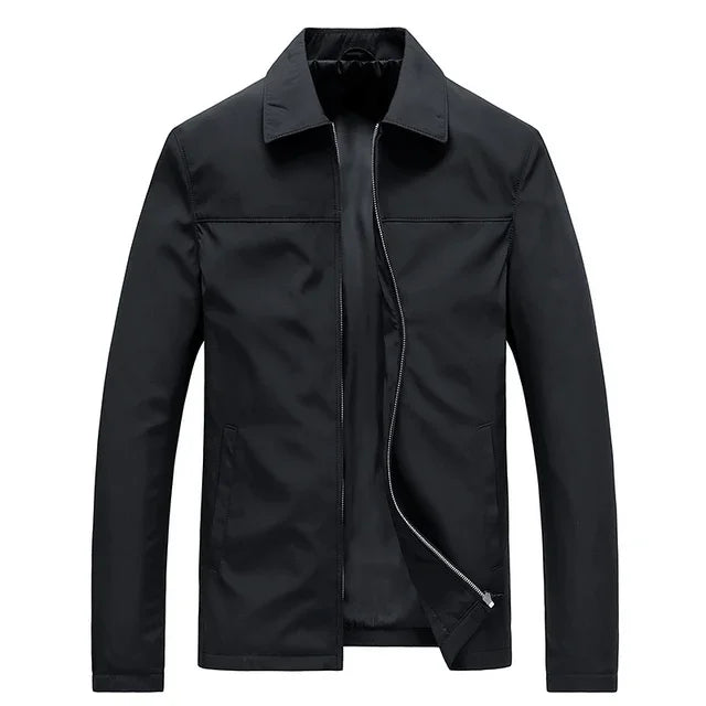 Men's Casual Zip-Up Jacket – Black or Blue