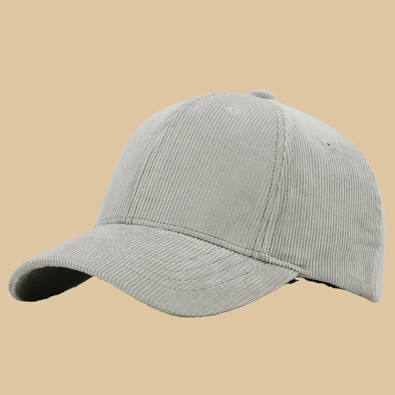 Oversized Corduroy-Style Baseball Cap – 56–65 cm