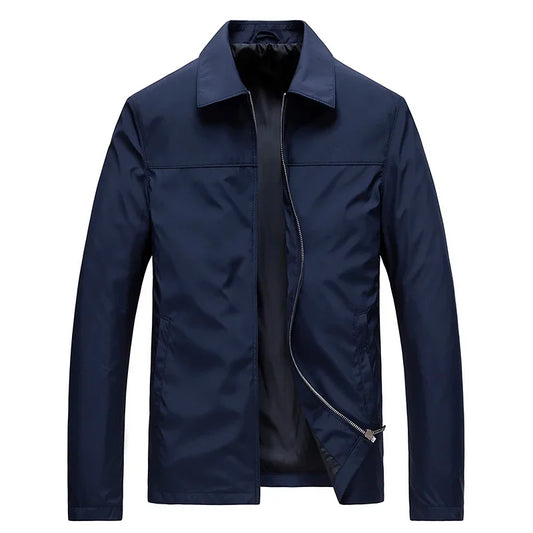 Men's Casual Zip-Up Jacket – Black or Blue