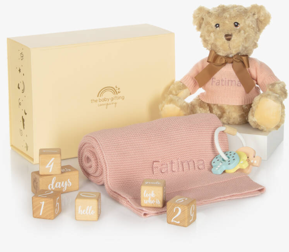 Milestone Snuggles Personalised Baby Gift Set