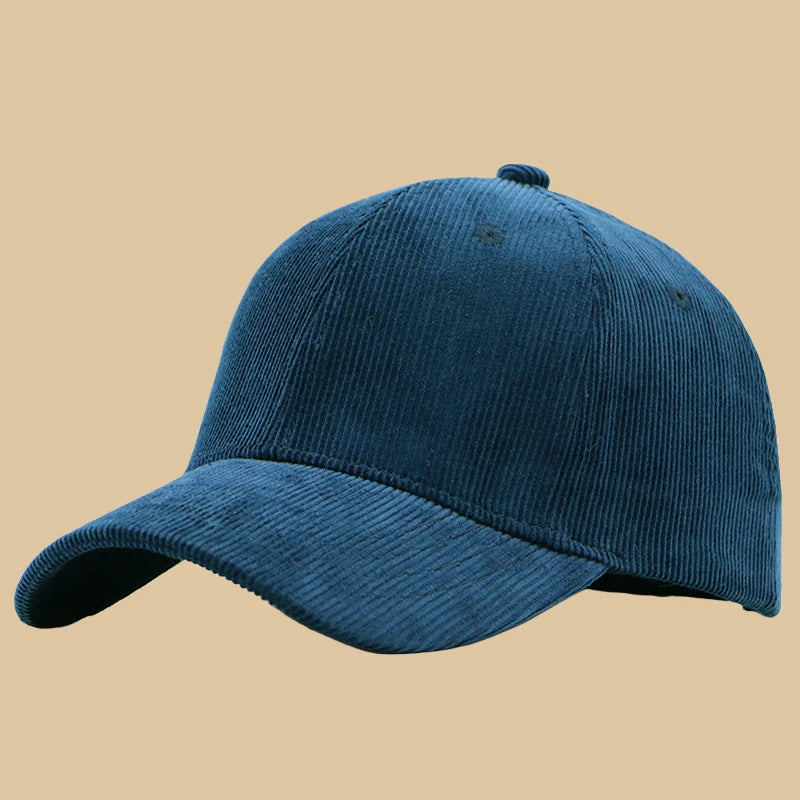 Oversized Corduroy-Style Baseball Cap – 56–65 cm