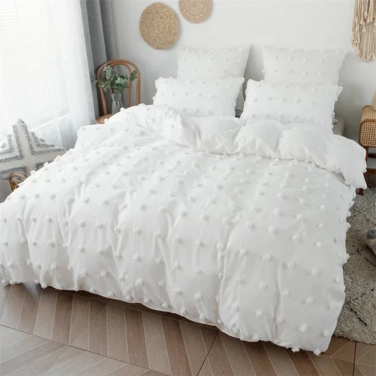 zeby Tufted Pom-Pom Bedding Set – Size Options