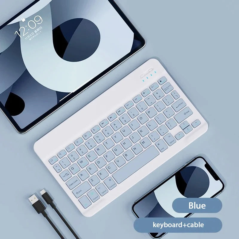 10 inch Magnetic Tablet Keyboard for iPad 2024 10.9 11 10.2 Bluetooth Rechargeable Keyboards for Xiaomi 6 Huawei Matepad 11.5