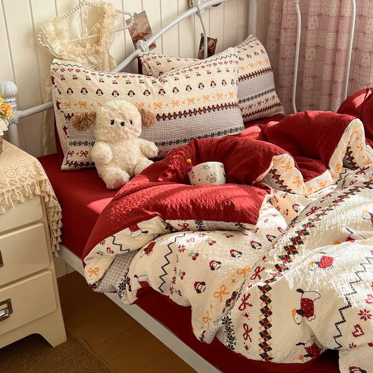 Seersucker-Style Duvet Cover – Single or Set Options