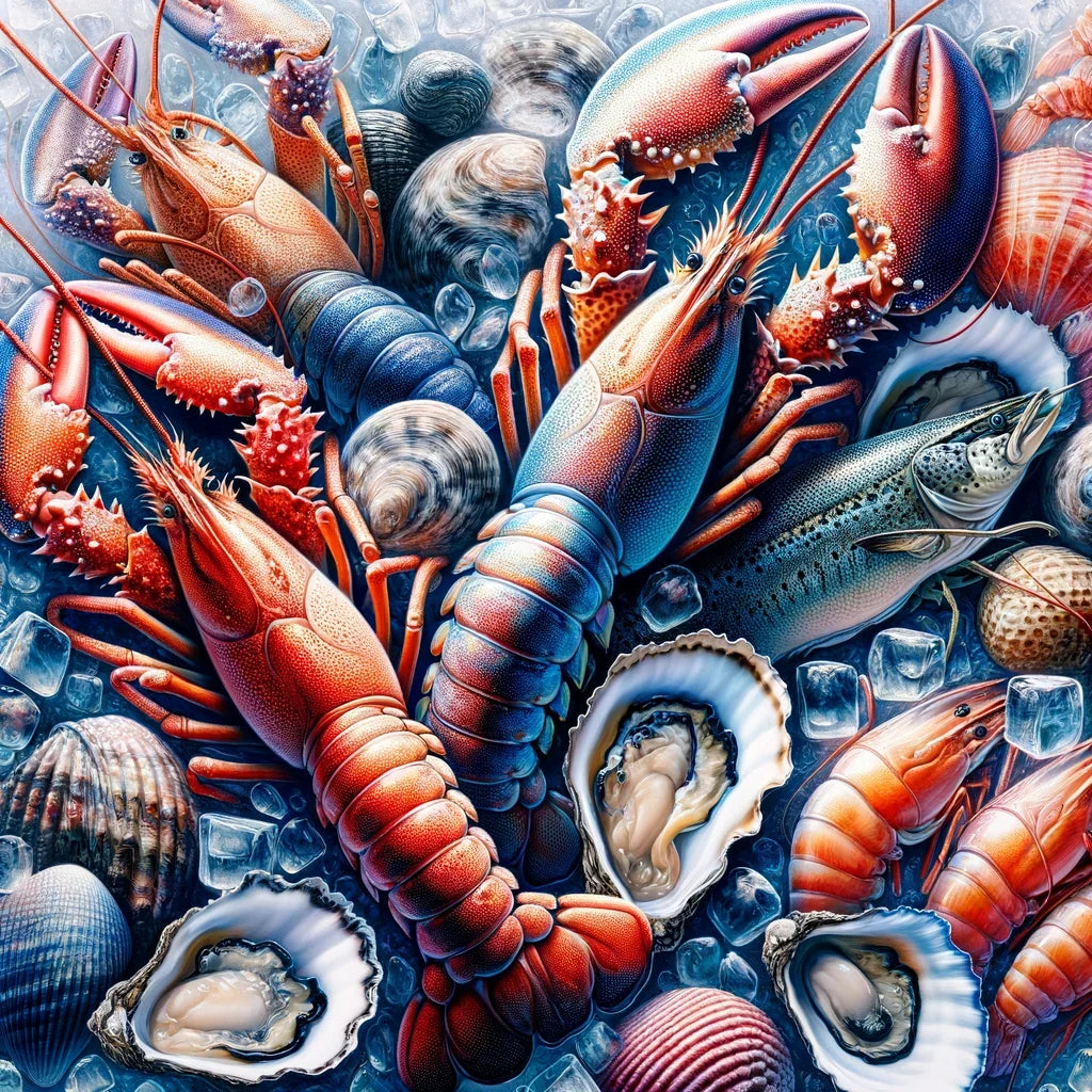 Seafood Elegance Canvas
