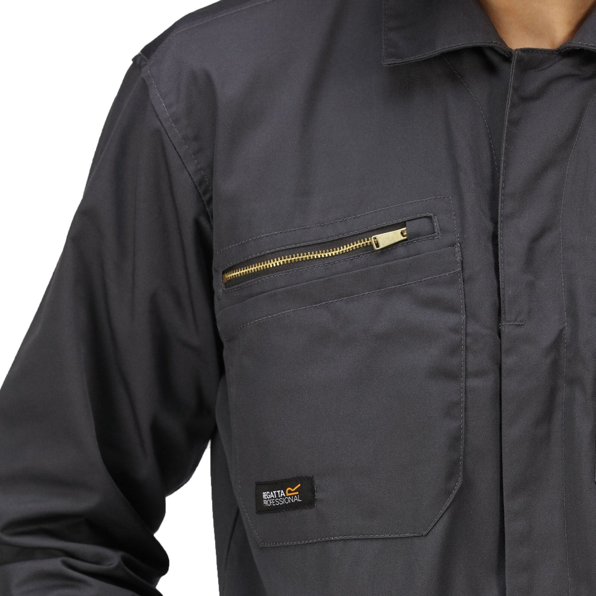 Mens TRJ513R Zip Fasten Durable Workwear Coveralls
