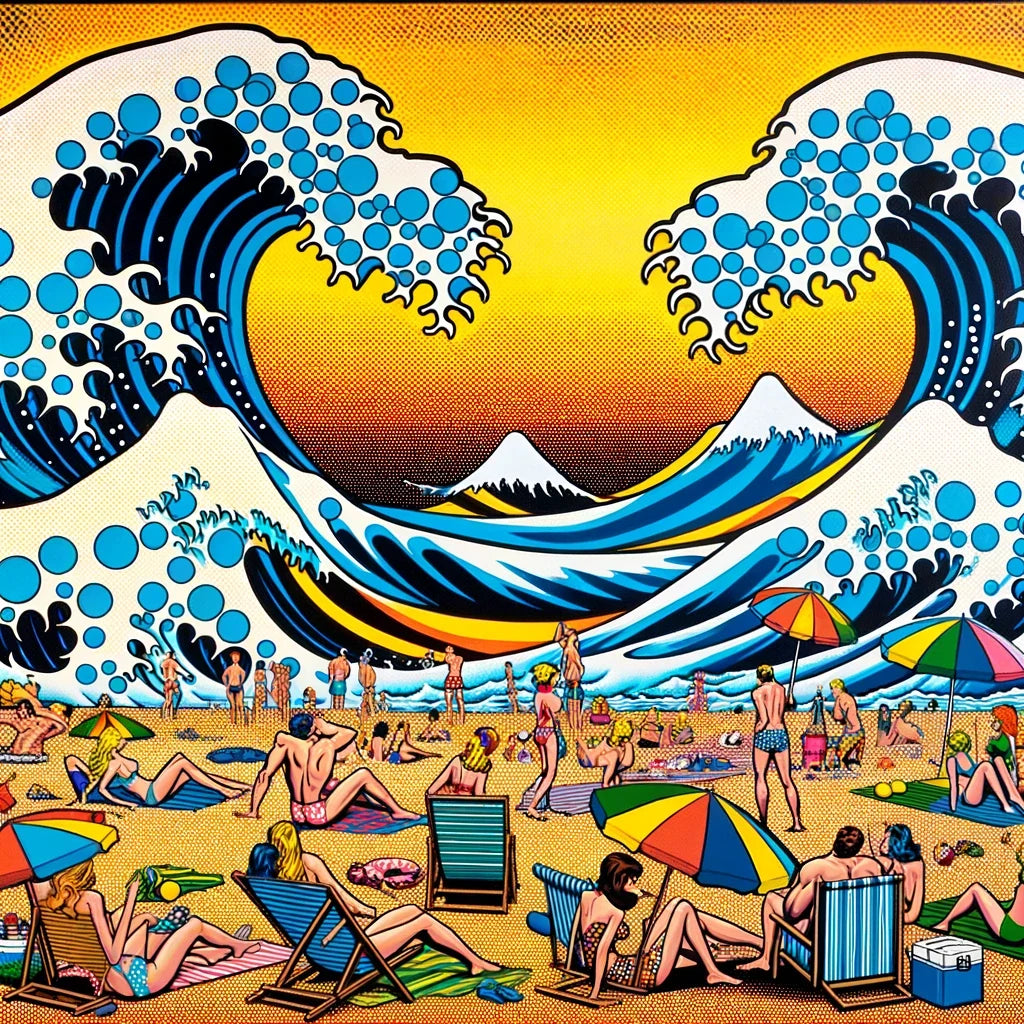 Seaside Pop Spectacle Cotton Cushion