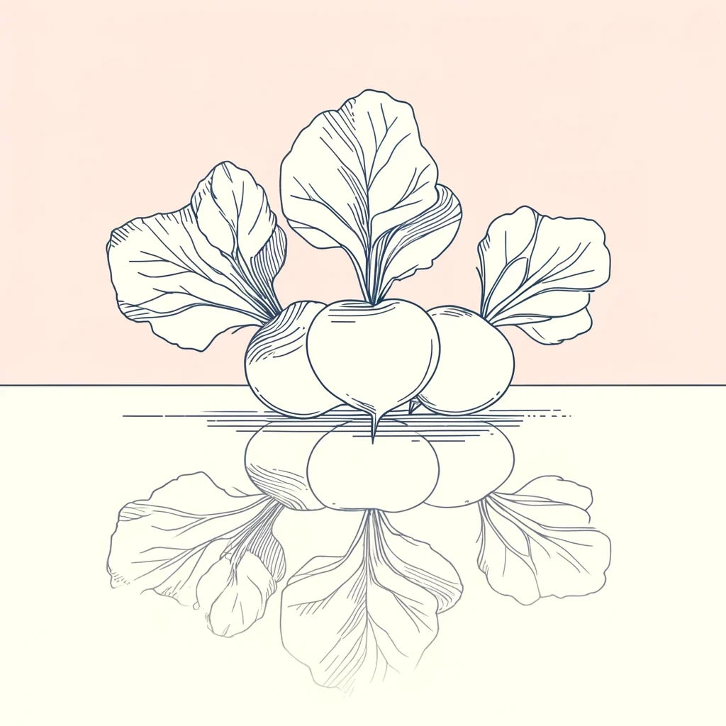 Serene Radish Reflections Canvas