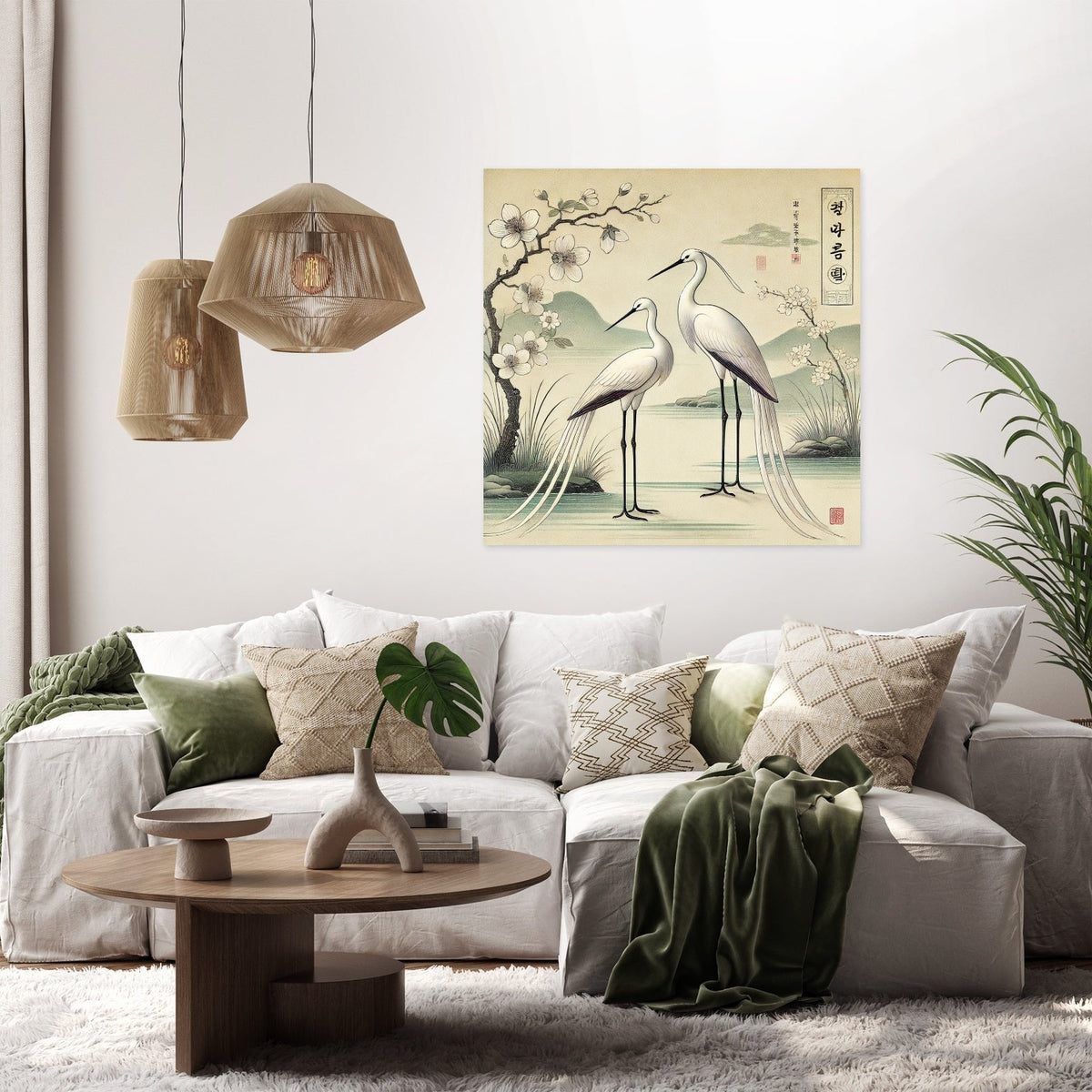 Serene Cranes Canvas