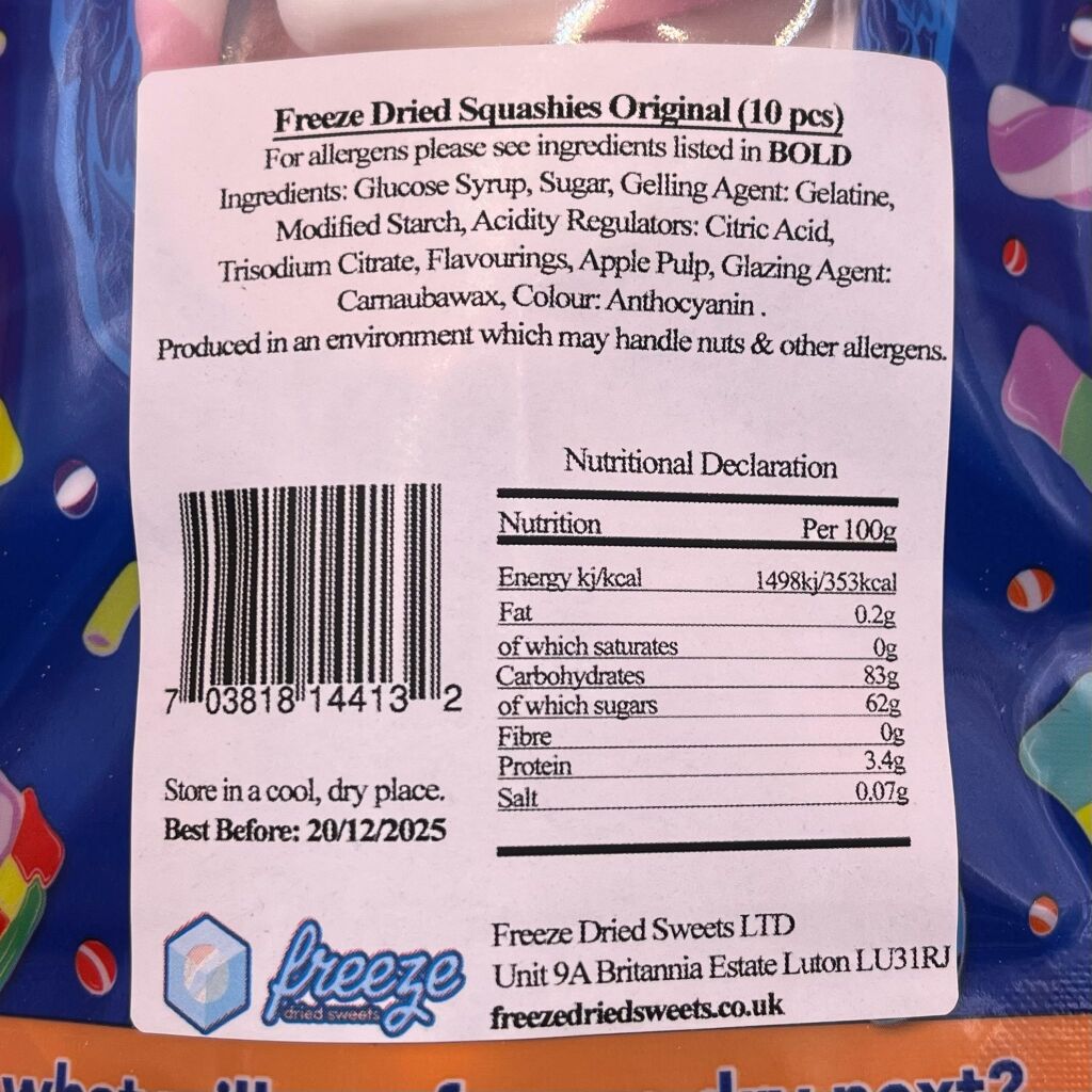 Freeze Dried Squashies - 50g