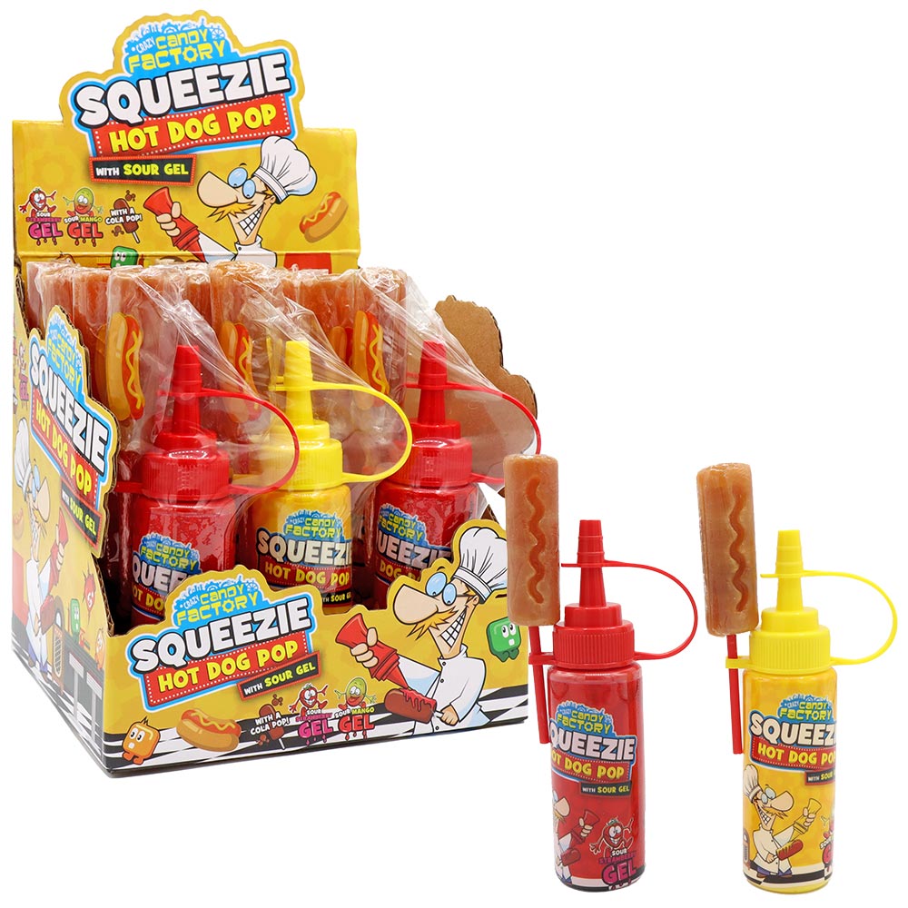 Squeezie Hot Dog Pop With Sour Gel