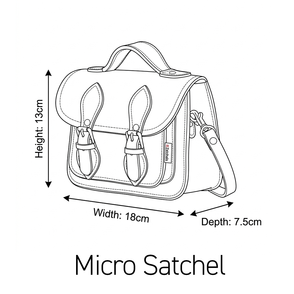 Handmade Leather Micro Satchel - Green