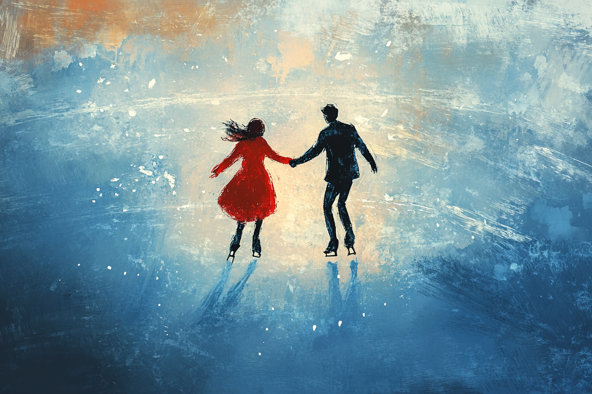Skating Companions Canvas