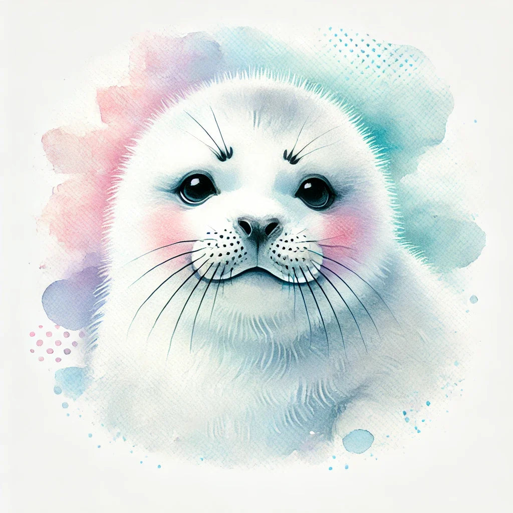 Smiling Harp Seal Canvas
