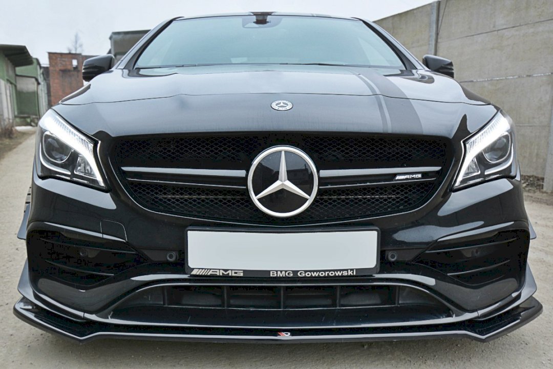 Maxton Design - Aftermarket  FRONT SPLITTER V.2 MERCEDES CLA 45 AMG C117 (FACELIFT) (2017-UP)