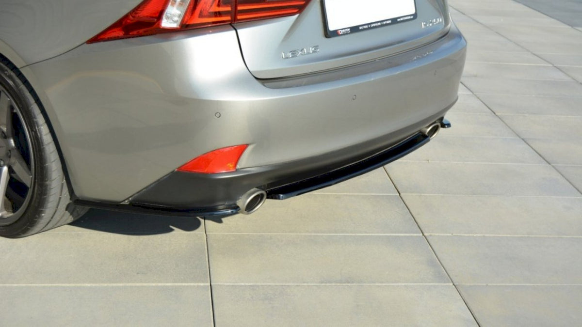 Maxton Design - Aftermarket  CENTRAL REAR SPLITTER LEXUS IS 200T MK3 (WITHOUT VERTICAL BARS) (2013- 2016)