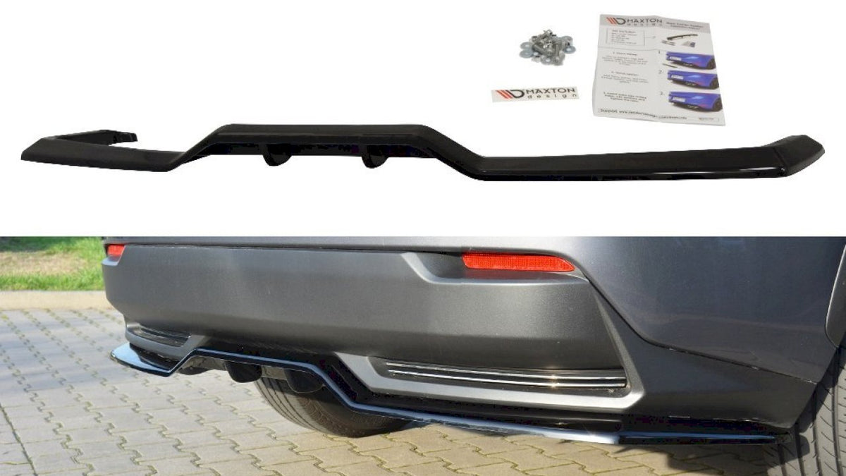 Maxton Design - Aftermarket  CENTRAL REAR SPLITTER LEXUS NX MK1 H (WITH VERTICAL BARS) (2014- 2017)