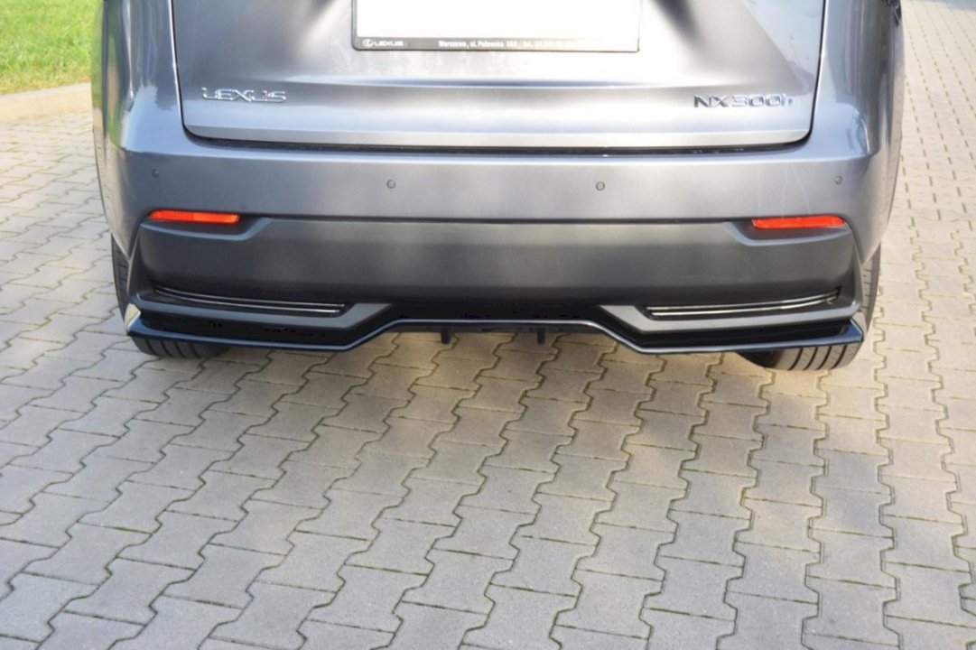 Maxton Design - Aftermarket  CENTRAL REAR SPLITTER LEXUS NX MK1 H (WITH VERTICAL BARS) (2014- 2017)