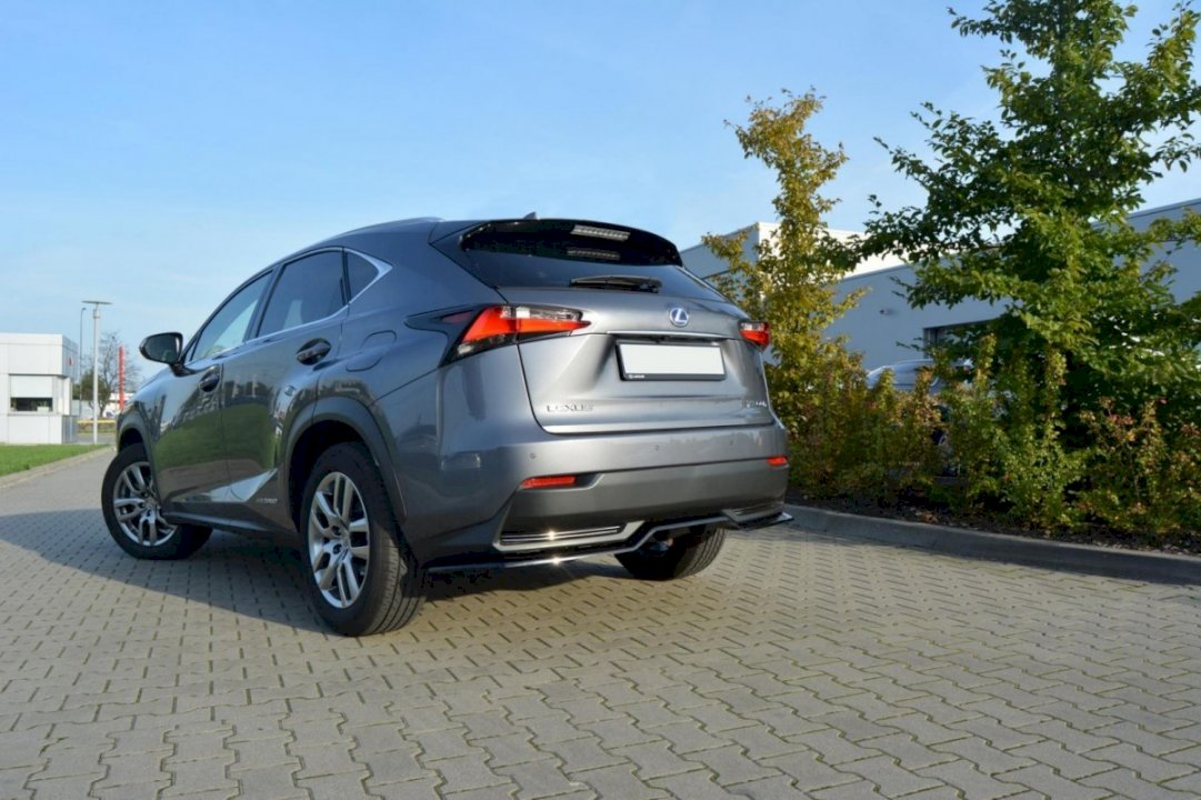 Maxton Design - Aftermarket  CENTRAL REAR SPLITTER LEXUS NX MK1 H (WITH VERTICAL BARS) (2014- 2017)