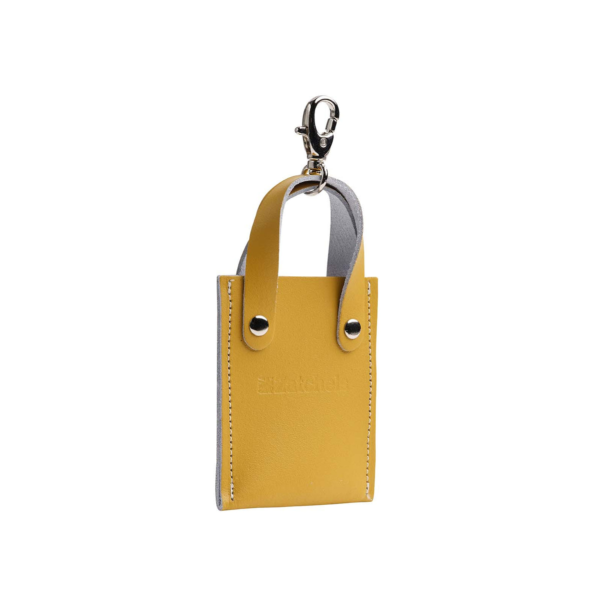 Zatchels Leather Mini Tote Leather Bag Charm – Ochre Yellow