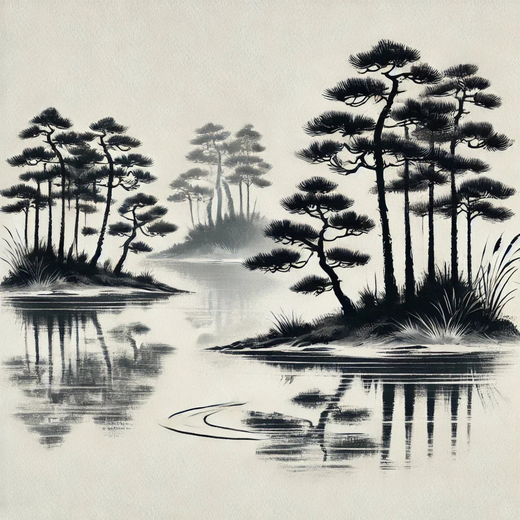 Sumi-e Tranquility Canvas