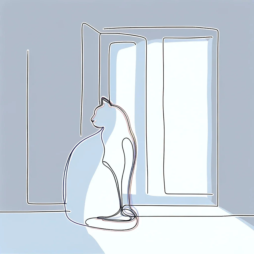 Sunlit Feline Grace Canvas