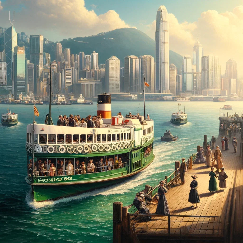Sunny Day on Victoria Harbour Canvas