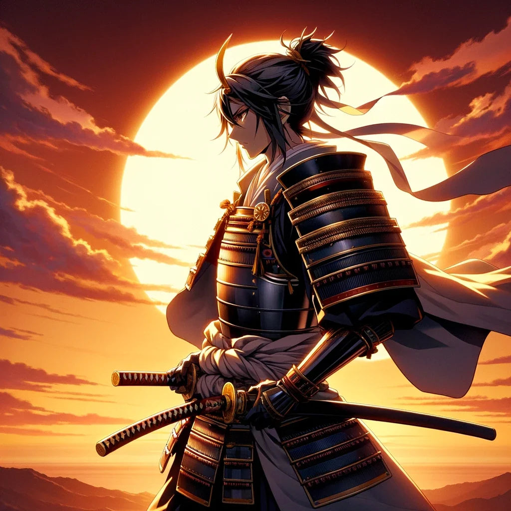 Sunset Samurai's Resolve Canvas