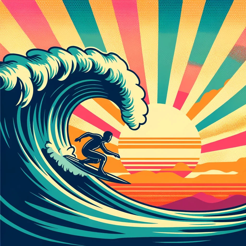 Sunset Surf Spectacle Cotton Cushion