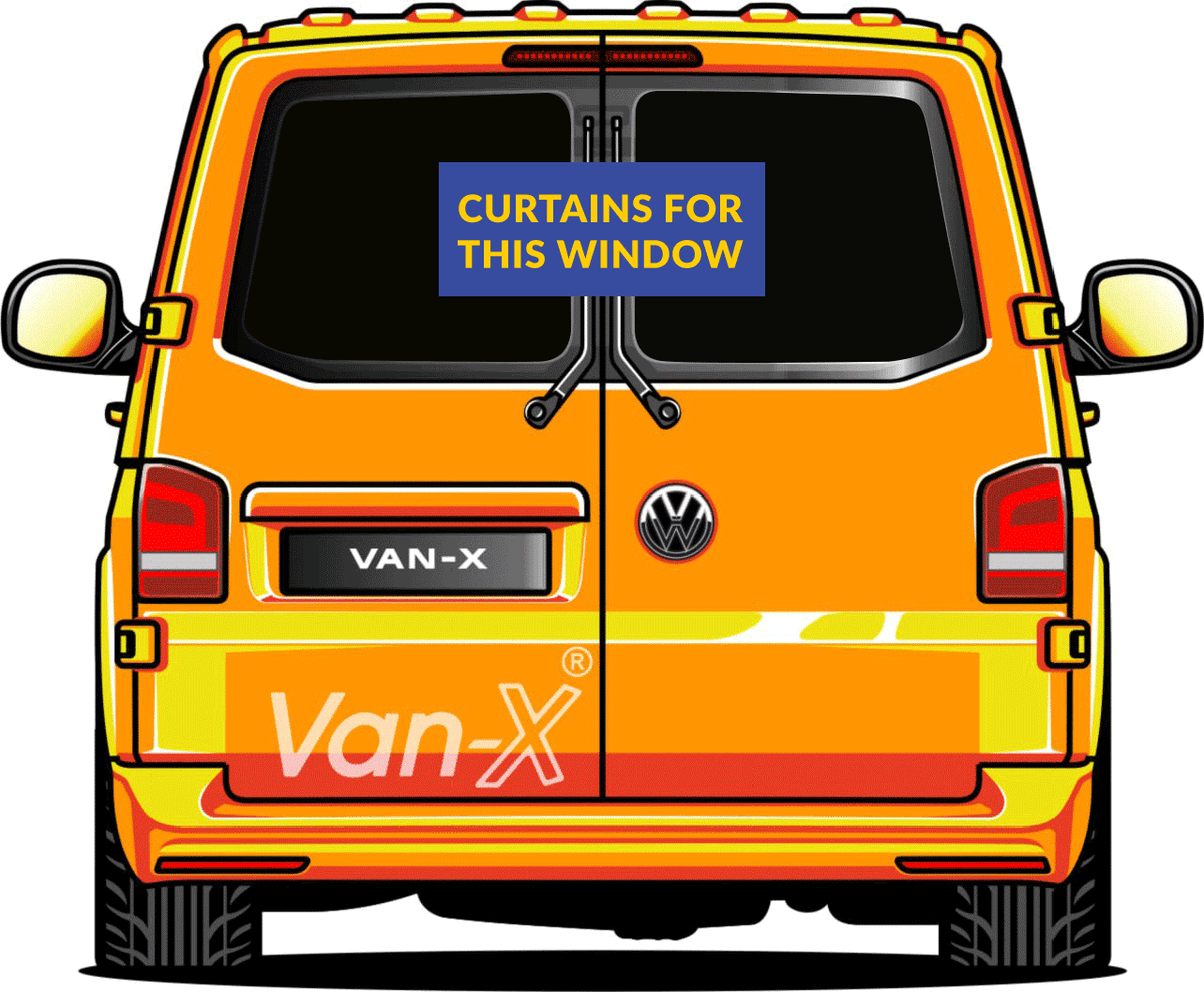 For VW T5 Transporter Window Curtains Eco-Line Black – Campervan Privacy Curtains | Van-X