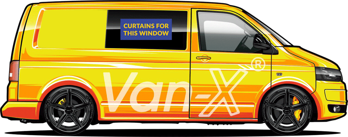 For VW T5 Transporter Window Curtains Eco-Line Black – Campervan Privacy Curtains | Van-X