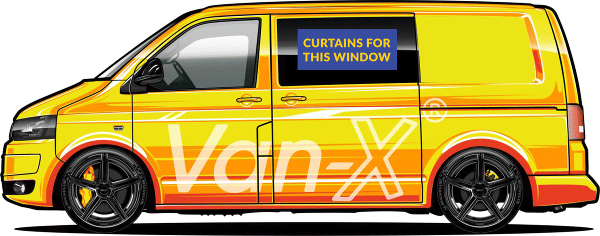 For VW T5 Transporter Window Curtains Eco-Line Black – Campervan Privacy Curtains | Van-X