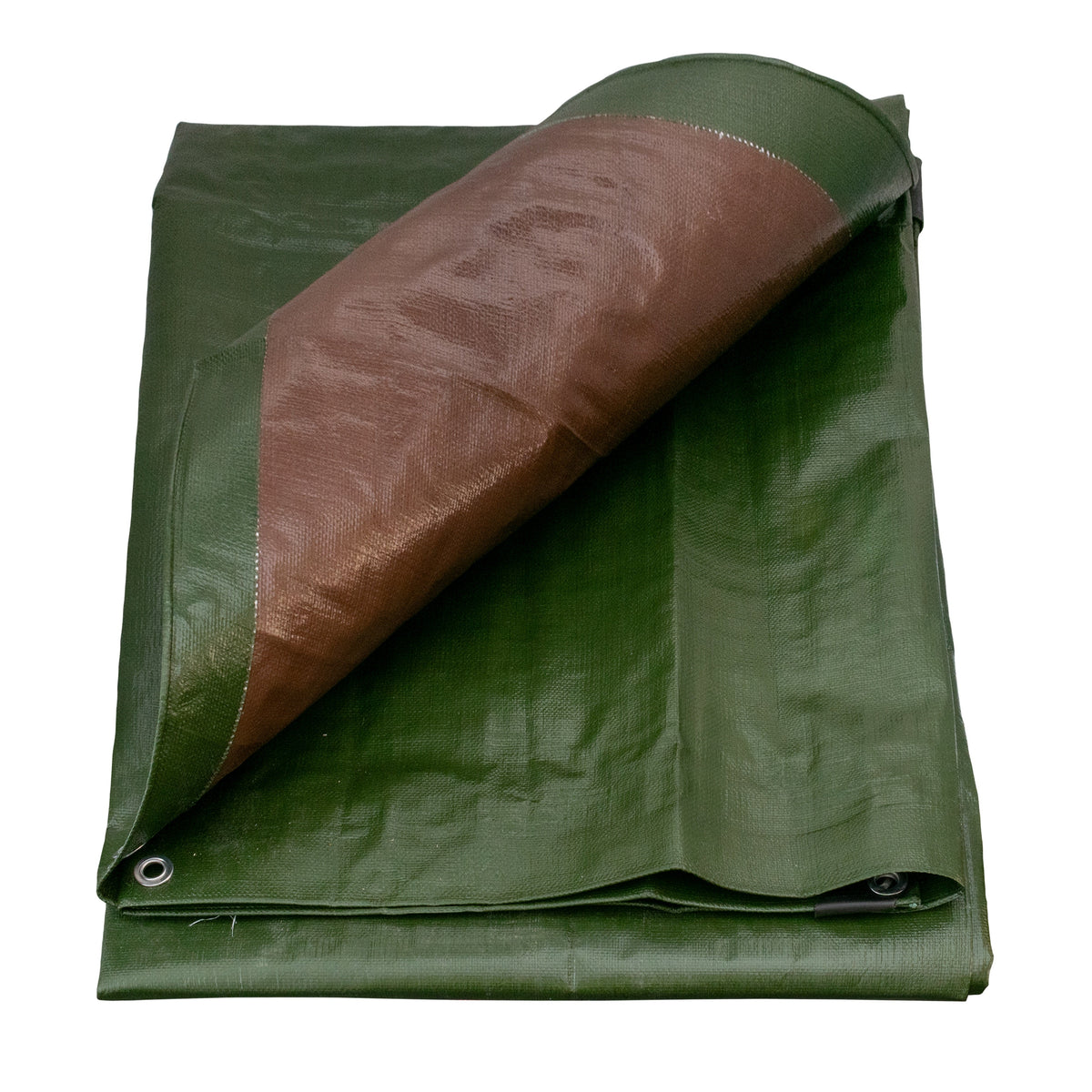 Green/Brown L-Grade Tarpaulin 10m x 12m