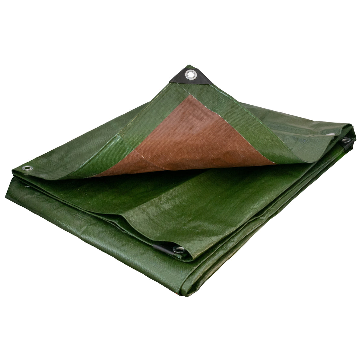 Green/Brown L-Grade Tarpaulin 10m x 12m