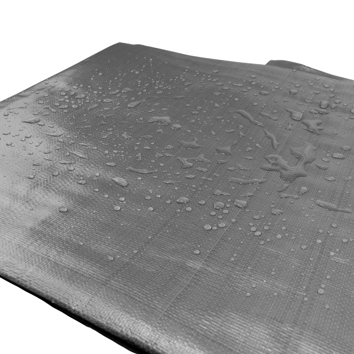 Grey L-Grade Tarpaulin with 10 x 6" Bungee Balls (Black)