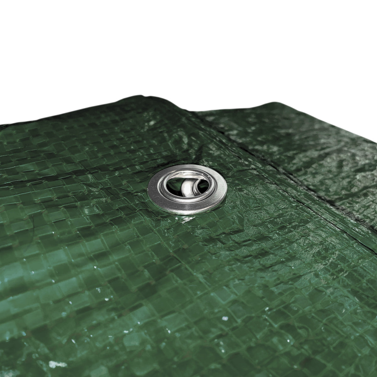 Green M-Grade Tarpaulin with 20 x 4" Bungee Balls (White)