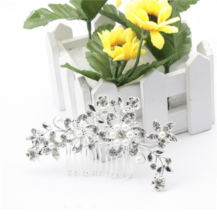 Wedding Hair Clips Romantic Crystal Pearl Flower HairPin Rhinestone Tiara Bridal Crown Hair Pins Bride Hair comb