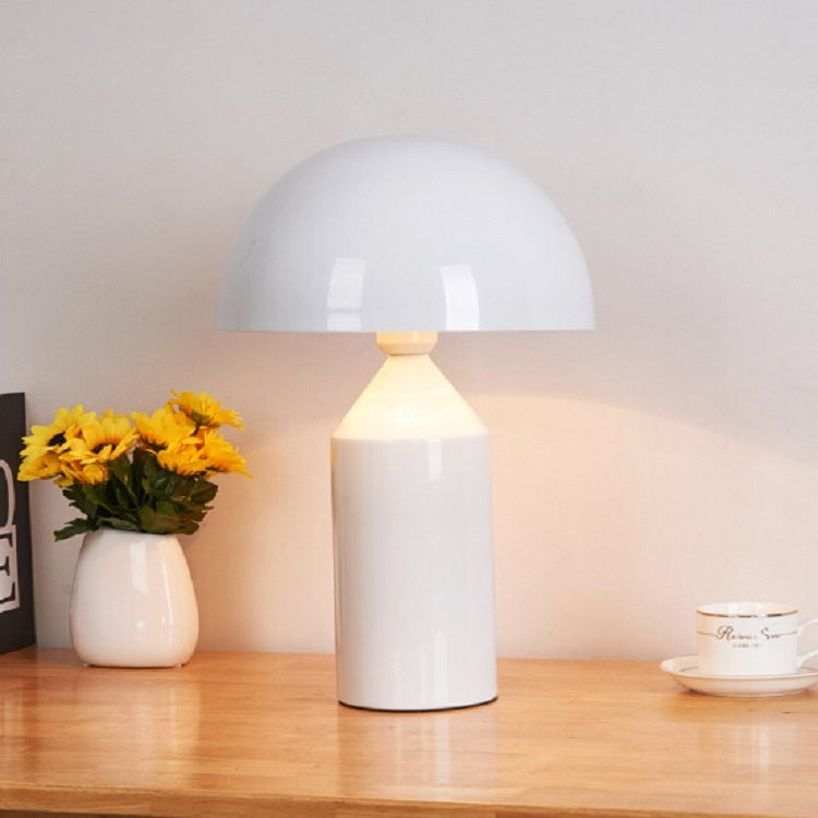 E14 LED Metal Mushroom Table Lamp Bedroom Decorative Table Lamp EU Plug, S Black, L Black, S White, L White, S Gold, L Gold
